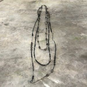 Silpada 17 inch long hematite necklace